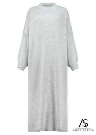 Übergroßer Pullover 'Sarah' Hellgrau