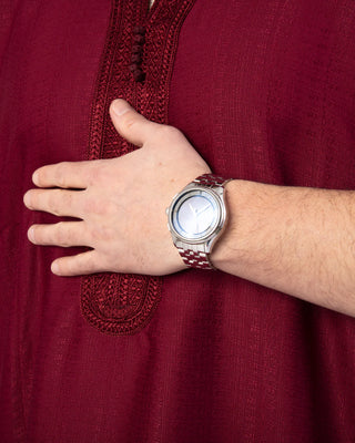 Marokkanische Kandora „Nador“ Bordeaux von Rafiq