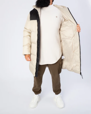 Langer Winterparka Beige von Frivilin