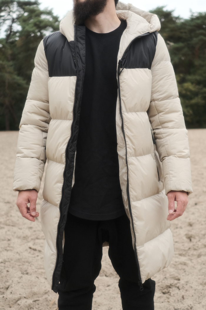 Langer Winterparka Beige von Frivilin