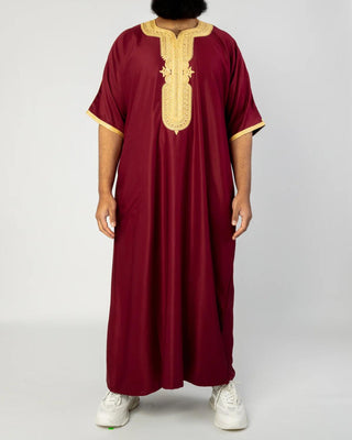 Marokkanische Kandora „Legacy' Bordeaux/Gold von Rafiq