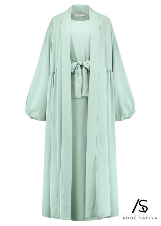 Abaya 'Deluxe Medina Silk' Mint