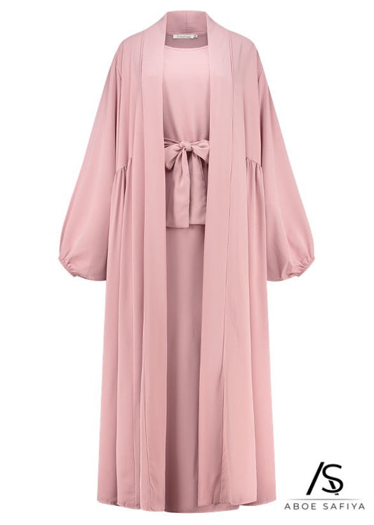 Abaya 'Deluxe Medina Silk' Rosa