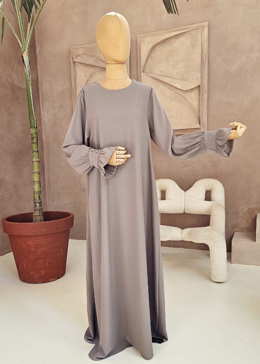 Abaya 'Inaya' Taupe - Knopf