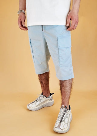 Bermuda Chino 'Cargo' Baby Blue von New Heritage