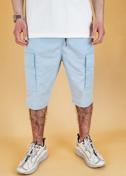 Bermuda Chino 'Cargo' Baby Blue von New Heritage