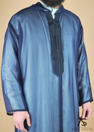 Marokkanische Djellaba „Muslin“ Navy von Rafiq