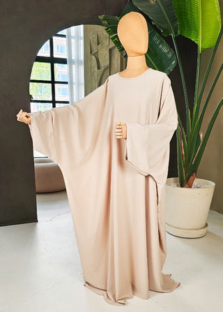 Farasha Abaya 'Maysa' Beige - Medina-Seide