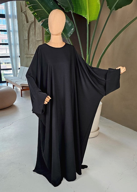 Farasha Abaya 'Maysa' Schwarz - Medina-Seide