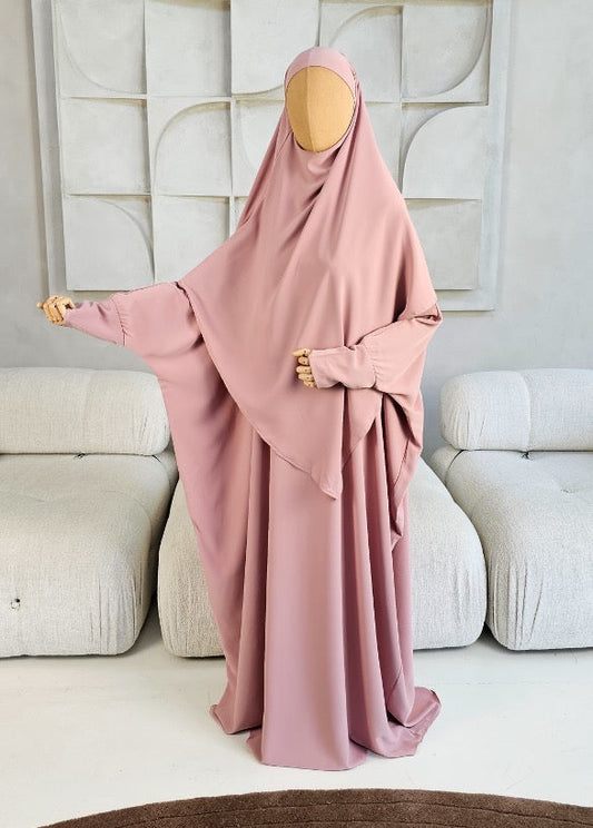 Khimar-Set 'Dunya' Pink - Medina-Seide