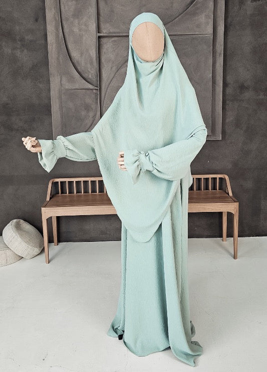 Khimar-Set 'Farah' Mint - Knopf