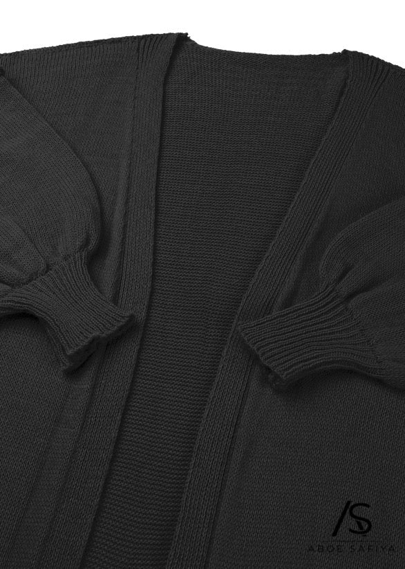 Übergroßer Kimono-Cardigan 'Amira' Schwarz