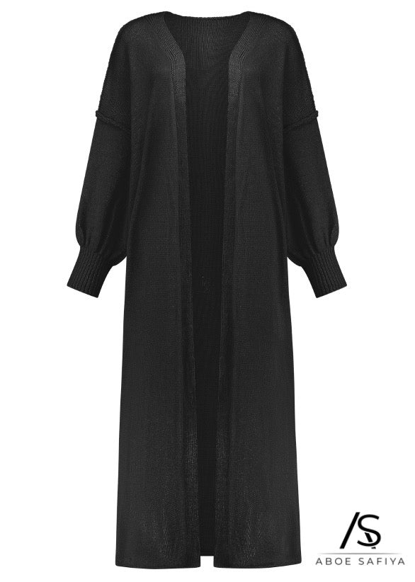 Übergroßer Kimono-Cardigan 'Amira' Schwarz