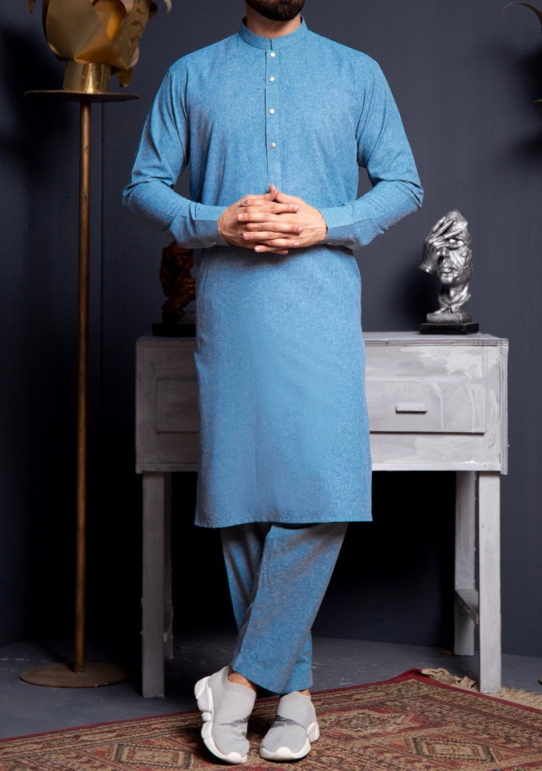 Salwar Kameez „Classy“ Blue von Bin Rizwan