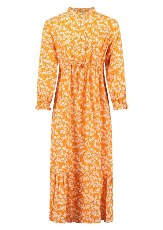 Orangefarbenes Maxikleid für Mädchen von Deenya