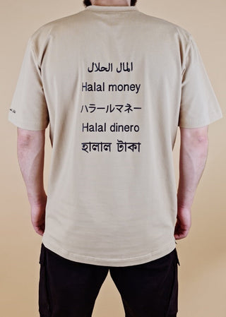 T-Shirt 'HALAL MONEY' Beige von New Herritage