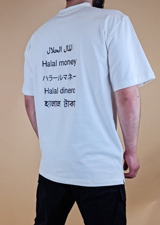 T-Shirt 'HALAL MONEY' Weiß von New Herritage