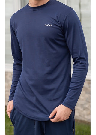 Langarmshirt Blau von Qaba'il