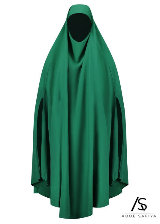 Khimar 'Raffhalter Medina Seide' Dunkelgrün