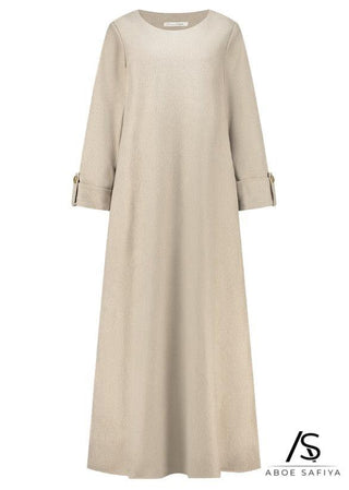 Winter-Abaya 'Asiya' Beige