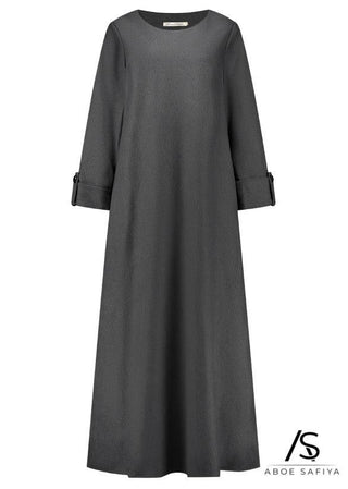 Winter Abaya 'Asiya' Anthrazit