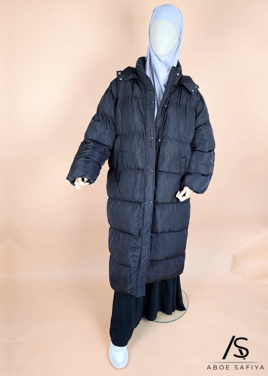 Übergroßer Winterparka 'Chaima' Schwarz